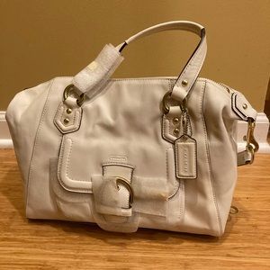 Brand new white Coach shoulder bag with tags